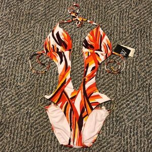 🧡🤎W Swim One Piece Bathing Suit🤎🧡